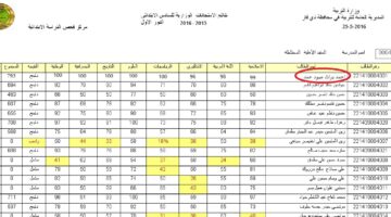 مُتاح الآن.. رابط نتائج السادس الابتدائي 2024 عقيل وساف pdf بدون الرقم الامتحاني عبر موقع نتائجنا