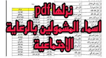 رسميا رابط استخراج أسماء الرعاية الاجتماعية الوجبة الأخيرة pdf بالعراق عبر منصة مظلتي