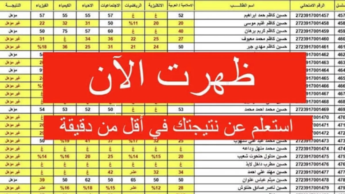 استعلم عن نتيجتك في أقل من دقيقة.. نتائج السادس الابتدائي الانبار 2024 الدور الأول بالعراق