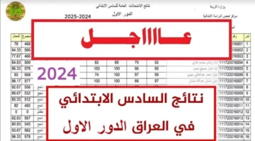 عسي مجهودكم بنجاح.. رابط نتائج السادس الابتدائي محافظة البصرة الدور الأول 2024 عبر موقع نتائجنا