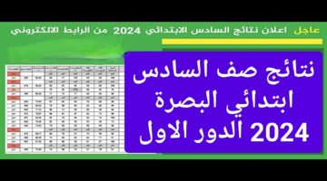 استعلم.. رابط نتائج صف السادس ابتدائي البصرة 2024 الدور الاول برابط رسمي تحميل pdf عبر موقع وزارة التربية العراقية