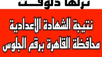 نتيجة الشهادة الاعدادية محافظة القاهرة بالاسم ورقم الجلوس بوابة التعليم الاساسي.. ترقـــب درجاتك في الحـال