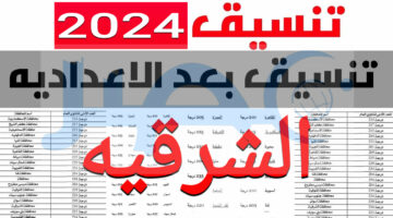 كم درجة تنسيق الثانويه العامه محافظه الشرقيه 2024؟.. “التربية والتعليم” تُوضح