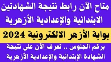 البوابة الإلكترونية للأزهر الشريف.. الكشف عن نتيجة الشهادة الابتدائية الأزهرية 2024 بالاسم ورقم الجلوس