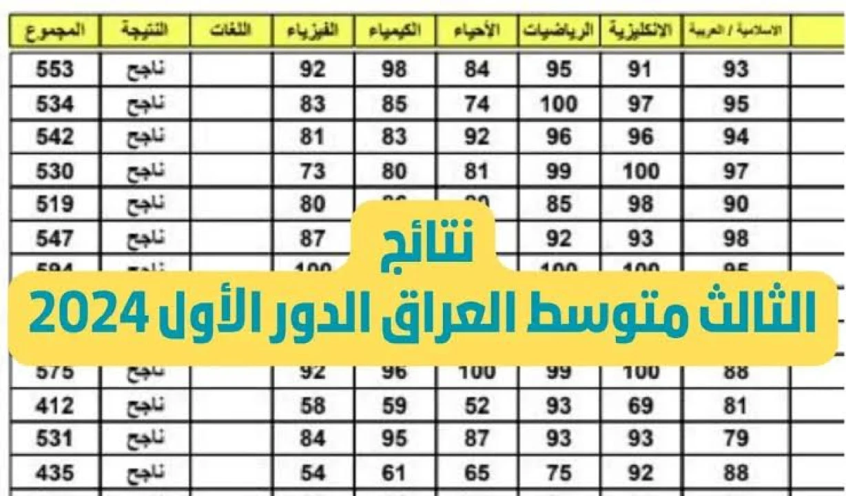 بالخطوات التفصيلية.. الاستعلام عن نتائج الثالث المتوسط 2024 الدور الأول في العراق عبر موقع نتائجنا