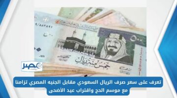 تعرف على سعر صرف الريال السعودي مقابل الجنيه المصري تزامنا مع موسم الحج واقتراب عيد الأضحى