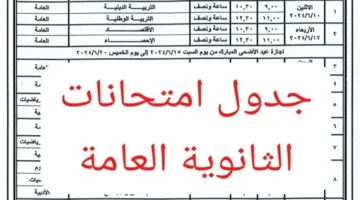 الآن.. تعرف على جدول امتحانات الثانوية العامة 2024 ورابط الاستعلام عن أرقام الجلوس