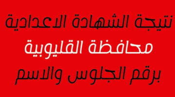 اعرفها فور ظهورها… رابط نتيجة الشهادة الإعدادية بمحافظة القليوبية 2024 عبر موقع مديرية التعليم