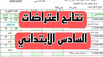 ظهرت هسه✅.. الاستعلام عن نتائج اعتراضات السادس الابتدائي 2024 بعموم العراق عبر موقع نتائجنا