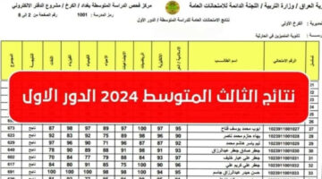 قبل أي حد.. رابط نتائج الثالث متوسط الكرخ 3 2024 بالرقم الامتحاني