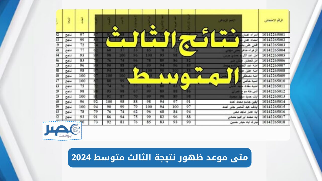 هنا لينك الاستعلام عن نتيجة الثالث متوسط 2024 الدور الأول في العراق وموعد ظهور النتيجة