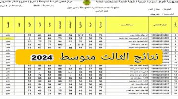 “ألف مبروووك” هسة نتائج الثالث المتوسط 2024 بالرقم الامتحاني عبر موقع نتائجنا