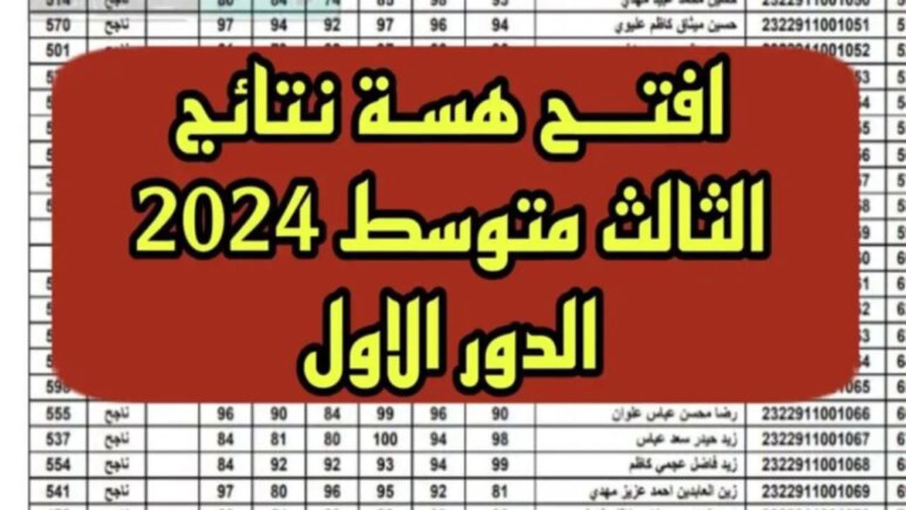 “ألف مبروك” رابط الاستعلام عن نتائج الثالث متوسط بالعراق 2024 جميع المحافظات