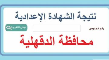 رابط سريع.. نتيجة الشهادة الاعدادية محافظة الدقهلية الترم الثاني 2024 بالاسم ورقم الجلوس