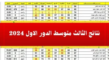 بالاسم فقط.. نتائج الثالث متوسط 2024 البصرة الدور الأول نتائجنا results.mlazemna