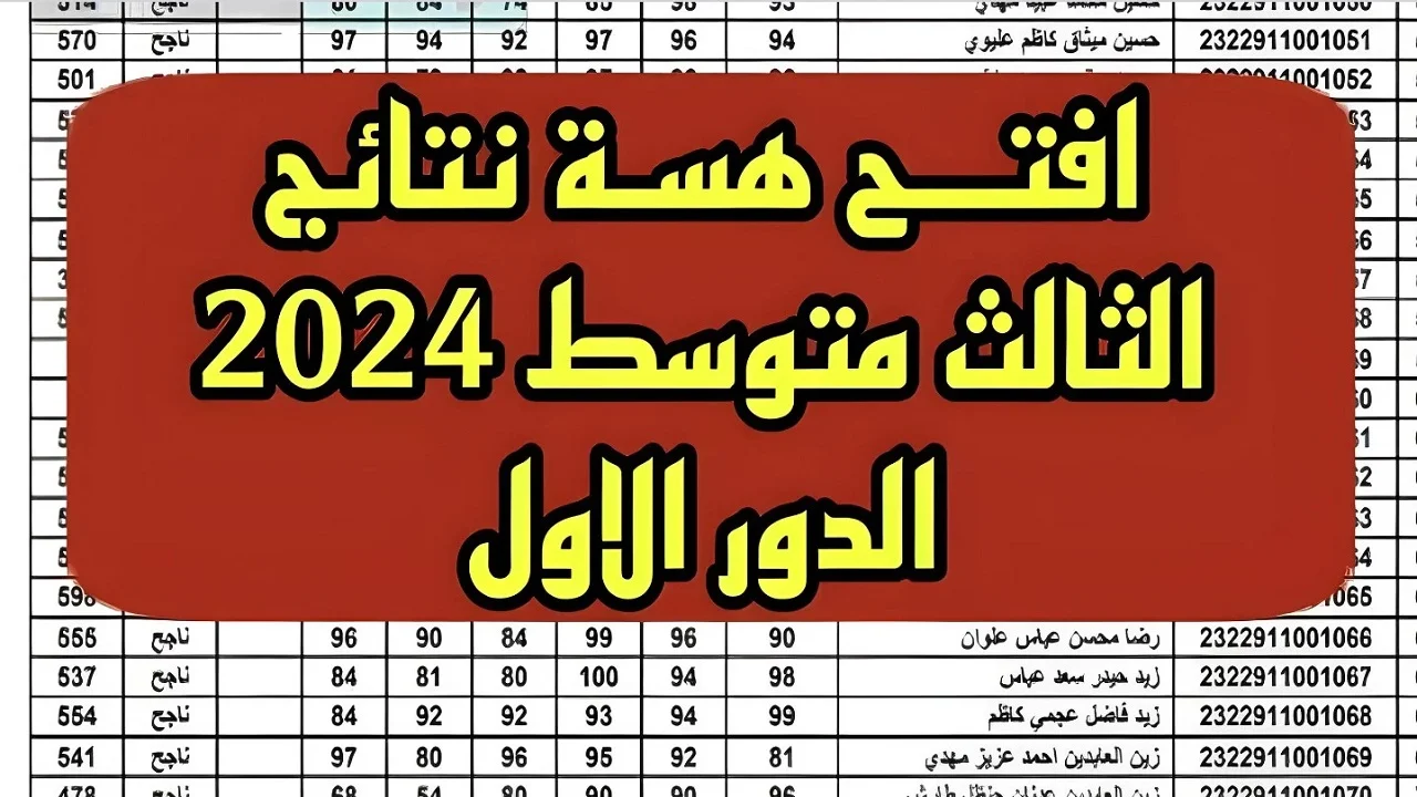 ✔ الف مبروووك علي النجاح ✔ : نتائج ثالث متوسط دور اول 2024 results.mlazemna.com موقع نتائجنا ووزارة التربية العراقية