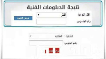 “استعلم الآن” نتيجة الدبلومات الفنية 2024 الدور الأول عبر بوابة التعليم الفني