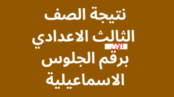 بالاسم ورقم الجلوس.. نتيجة الشهادة الاعدادية بالاسماعيلية 2024 الترم الثاني