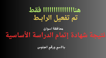 (هُنا لينك) نتيجة الشهادة الاعدادية اسوان 2024 الترم الثاني الصف الثالث الإعدادي بالاسم