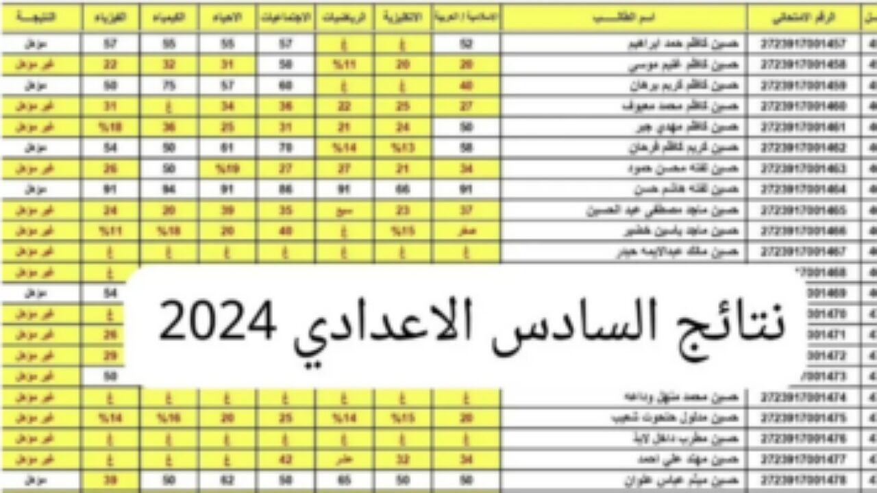 استعلم الآن.. رابط استخراج نتائج السادس الاعدادي الدور الأول 2024 عبر منصة نجاح وزارة التربية العراقية بالرقم الامتحاني”student.najah.iq”