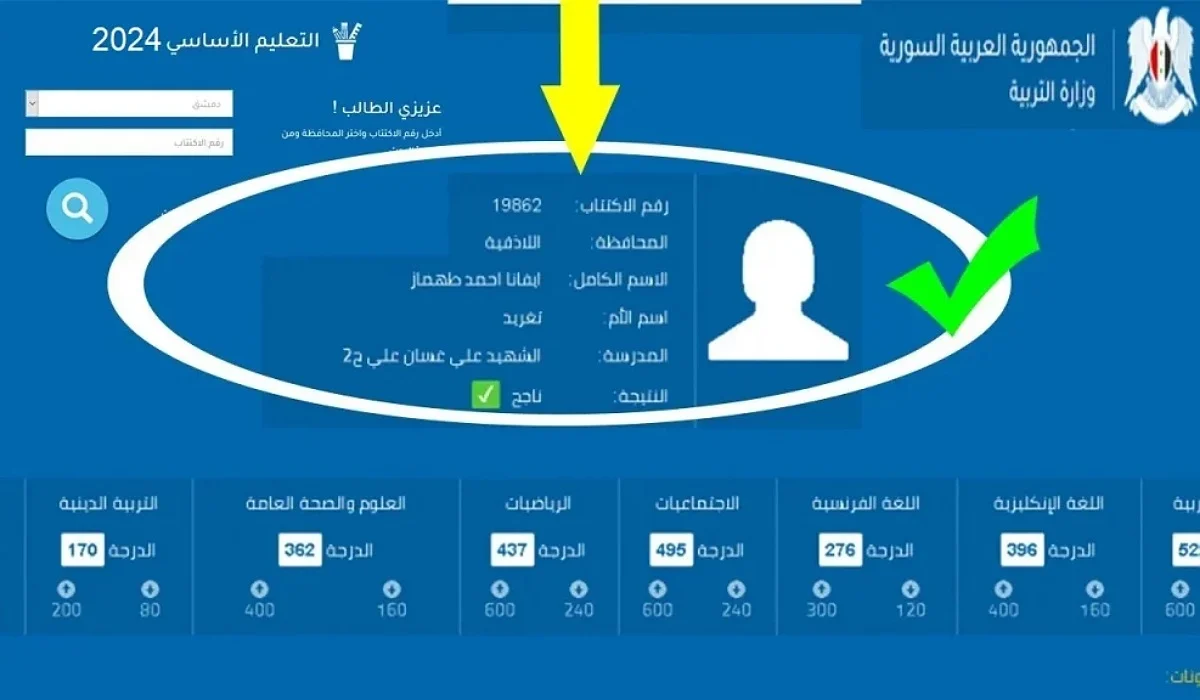 استعلم فور ظهورها.. الاستعلام عن نتائج التاسع سوريا 2024 جميع المحافظات عبر وزارة التربية والتعليم