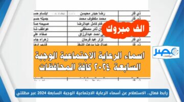 رابط فعال.. الاستعلام عن أسماء الرعاية الاجتماعية الوجبة السابعة 2024 عبر مظلتي spa.gov.iq