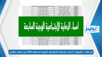 من هُنــا.. كشوفات أسماء الرعاية الاجتماعية الوجبة السابعة 2024 عبر منصة مظلتي spa.gov.iq