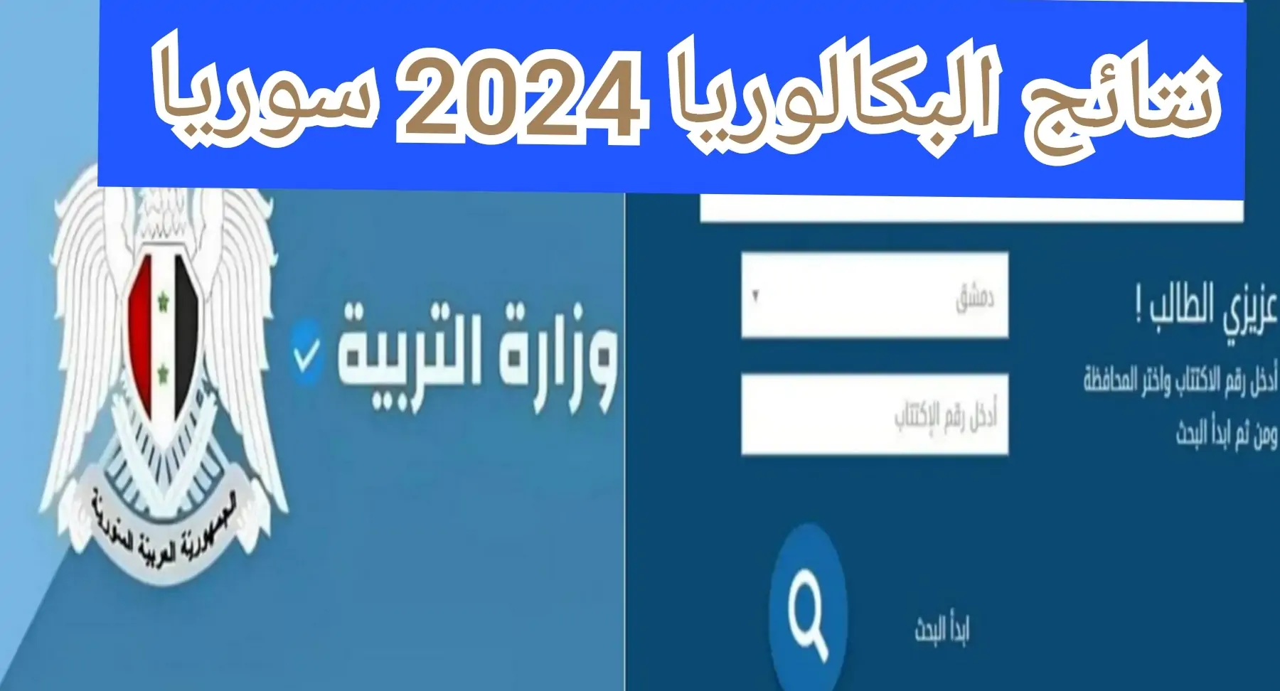 “الشعبتين العلمي، الأدبي”.. رابط الاستعلام عن نتائج البكالوريا سوريا 2024 برقم الاكتتاب عبر موقع وزارة التربية السورية