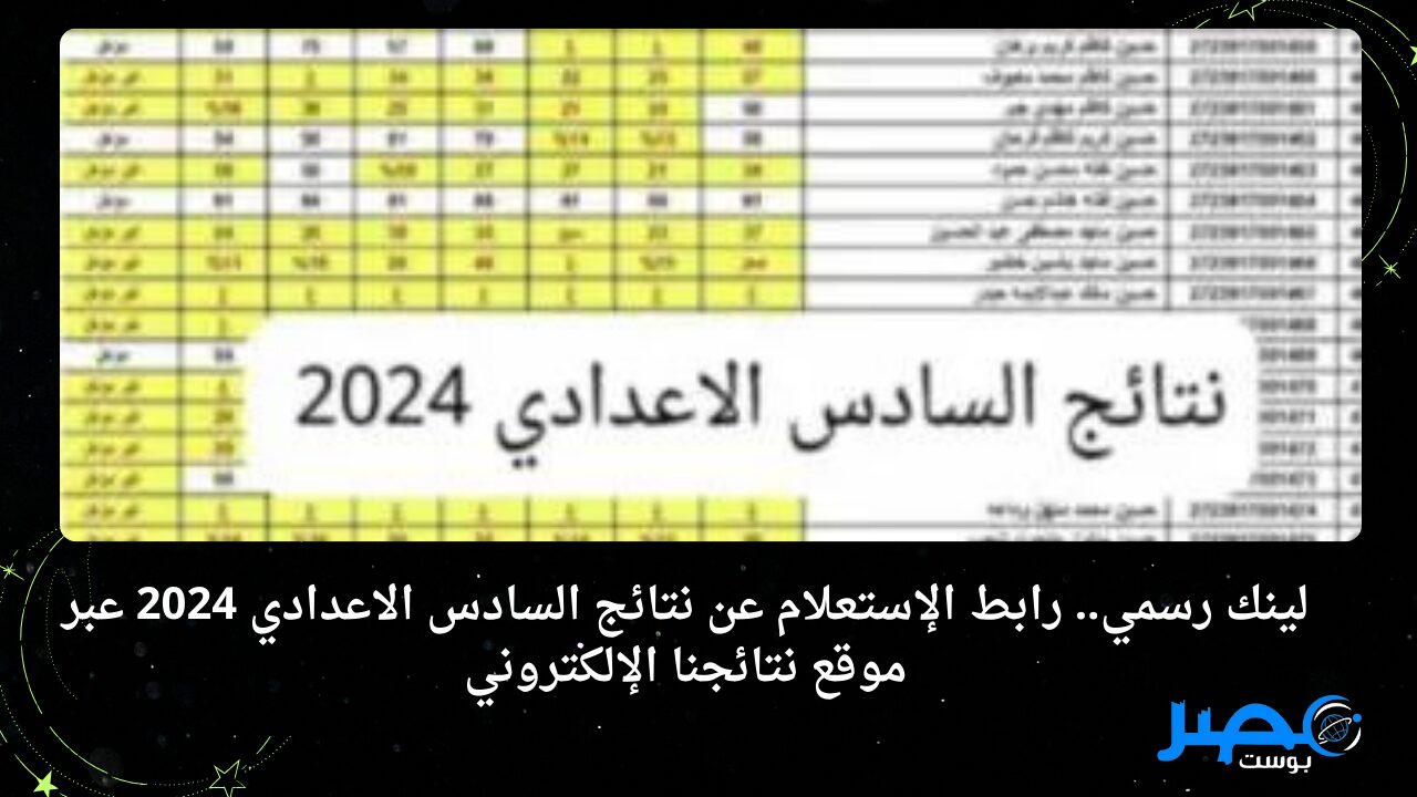 لينك رسمي.. رابط الإستعلام عن نتائج السادس الاعدادي 2024 عبر موقع نتائجنا الإلكتروني