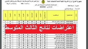 ظهرت حالا رسميا.. الاستعلام عن نتائج اعتراضات الثالث المتوسط الكرخ 2 بالعراق 2024 عبر وزارة التربية وموقع نتائجنا