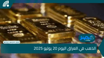 الذهب في العراق اليوم 20 يوليو 2025.. الأسعار تستقر مع هدوء حركة البورصة