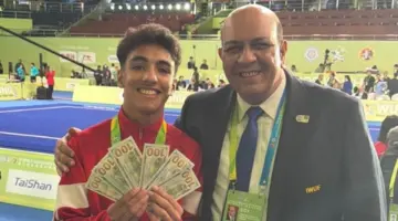 600 دولار مكافأة فورية من رئيس اتحاد الكونغ فو لـ عمر فتحي صاحب إنجاز بطولة العالم