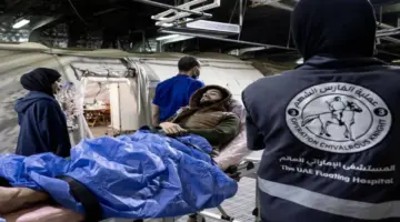 المستشفى الإماراتي العائم بالعريش يستقبل 7 حالات جديدة من قطاع غزة