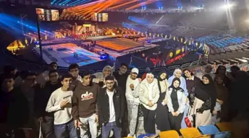 جامعة القاهرة الأهلية تحضر افتتاح بطولة كأس العالم للجمباز الفني