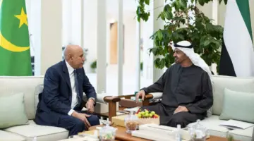 رئيس الدولة والرئيس الموريتاني يناقشان تعزيز التعاون بين البلدين