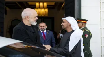رئيس الدولة ورئيس وزراء ألبانيا يناقشان الاعتداءات الإيرانية الإرهابية على الإمارات