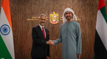 عبدالله بن زايد يستقبل وزير خارجية الهند