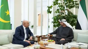محمد بن زايد والرئيس الموريتاني يناقشان الاعتداءات الإيرانية الإرهابية (فيديو)