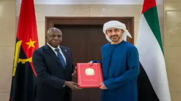 محمد بن زايد يتسلم رسالة خطية من رئيس أنغولا تتعلق بالعلاقات الثنائية