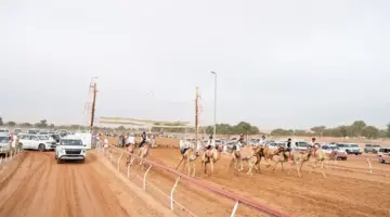 محمد بن سعود يشهد جانباً من أشواط شارة الفطامين بميدان السوان