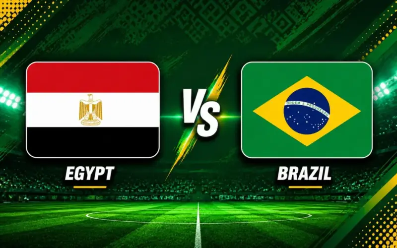 الموعد والقنوات المجانية الناقلة لـ ماتش مصر والبرازيل ( تحضيرات المونديال )