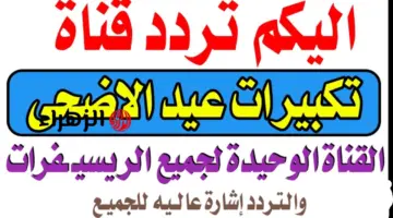 “لبيك اللهم لبيــك بصوت عذب” تردد قنوات تكبيرات العيد 2026 نايل سات وعرب سات علي مــدار الســاعه طول اليـــوم