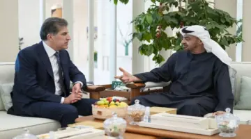محمد بن زايد ورئيس كردستان العراق يناقشان التعاون