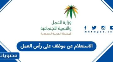 الاستعلام عن موظف على رأس العمل في السعودية 1448