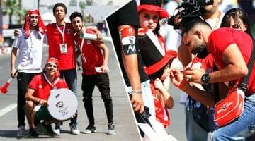 الجماهير المصرية تحتشد فى فندق إقامة منتخب مصر قبل التحرك للملعب