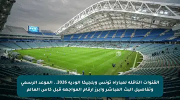 القنوات الناقلة لمباراة تونس وبلجيكا الودية 2026.. الموعد الرسمي وتفاصيل البث المباشر وأبرز أرقام المواجهة قبل كأس العالم