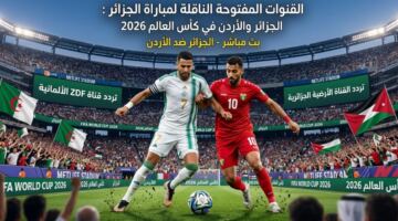 القنوات المفتوحة الناقلة لمباراة الجزائر والأردن في كأس العالم 2026