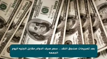بعد تصريحات صندوق النقد .. سعر صرف الدولار مقابل الجنيه اليوم الجمعة