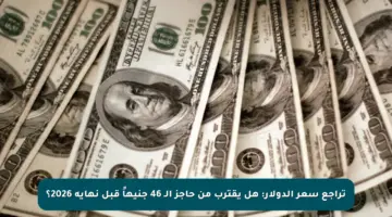 تراجع سعر الدولار: هل يقترب من حاجز الـ 46 جنيهاً قبل نهاية 2026؟