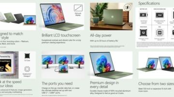 تسريب تفصيلي يكشف عن مواصفات لابتوب Surface Laptop 8 بمعالجات كوالكوم الجديدة – 25H